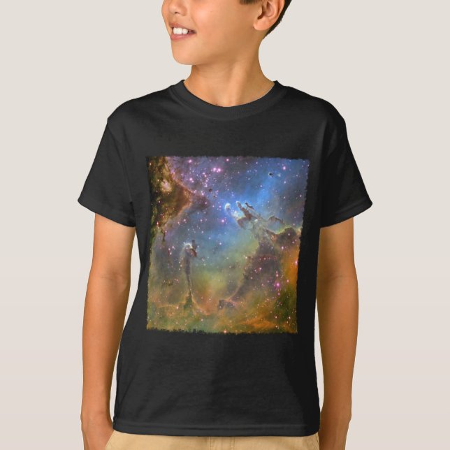 Sned boll-Fält avbildar av örnnebulaen T-shirt (Framsida)