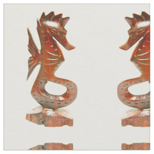 sned wood seahorses på vit tyg