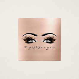 snedstreck i presentationsbevis för Rosa ros Fyrkantigt Visitkort