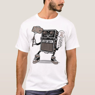 Snedvrängningsselfiende för gitarreffekt t shirt