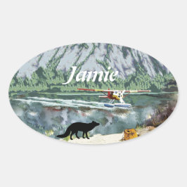 Sneeky som en Fox Ovalt Klistermärke