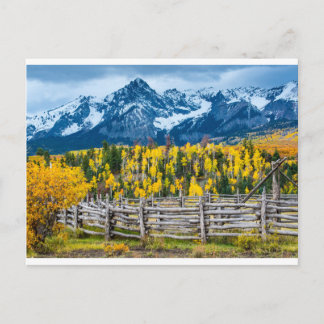 Sneffels Mountain Corral in the Fall - Colorado Vykort