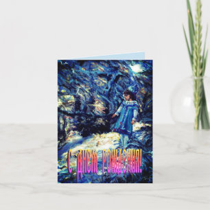 Snegurochka-födelsedagskort på ryska kort