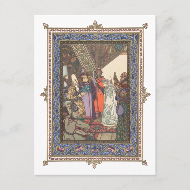 Snegurochka före Tsar Berendei Vykort (Framsida)