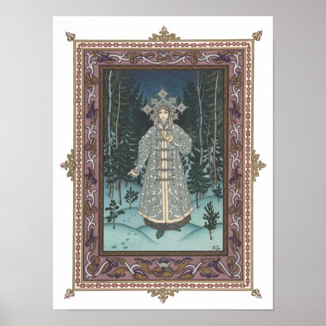 Snegurochka i skogen poster (Framsidan)