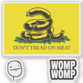 Snekright gadsden flagg parodi memes x6 klistermärken