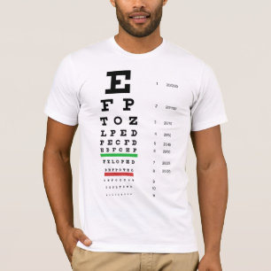 Snellen Öga Chart Bella Canvas T-Shirt