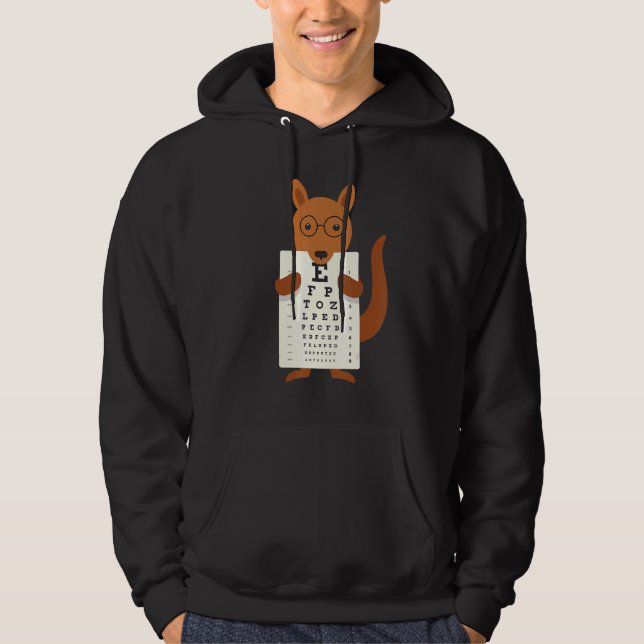 Snellendiagram i Kangaroo Öga Hoodie (Framsida)