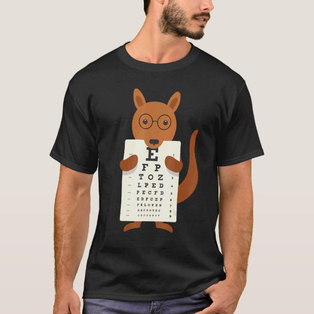 Snellendiagram i Kangaroo Öga T Shirt (Framsida)