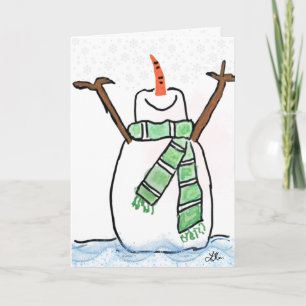 Snemannens jul-/högtidskort kort