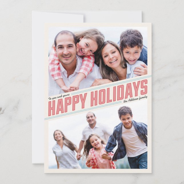 Snett God Jul 2 Fotokort Julkort (Framsida)