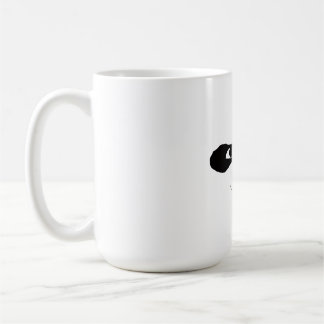 Snett leende Panda-ansikte Svart & Vit Grafisk Mug Kaffemugg