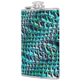 Snett och vågigt jute säcknät, grönaktigt cyanblåt fickplunta