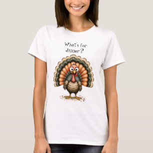 Snett Snurrig Kalkon Vad Är Till Middag? Dam T Shirt