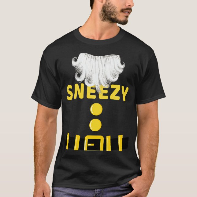 Snezy Dwarf Beard Idea Halloween fest Costume Gi T Shirt (Framsida)