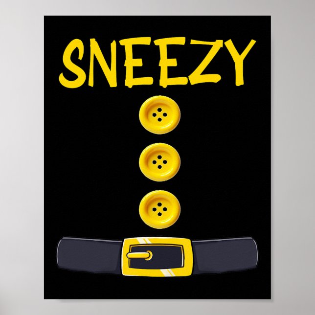 Snezy Dwarf Halloween Costume Färg Matching Slee Poster (Framsidan)