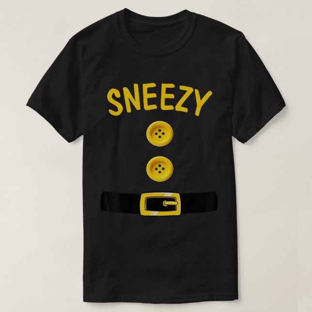 Snezy Dwarf Halloween Costume Färg Matching Snee T Shirt (Design framsida)