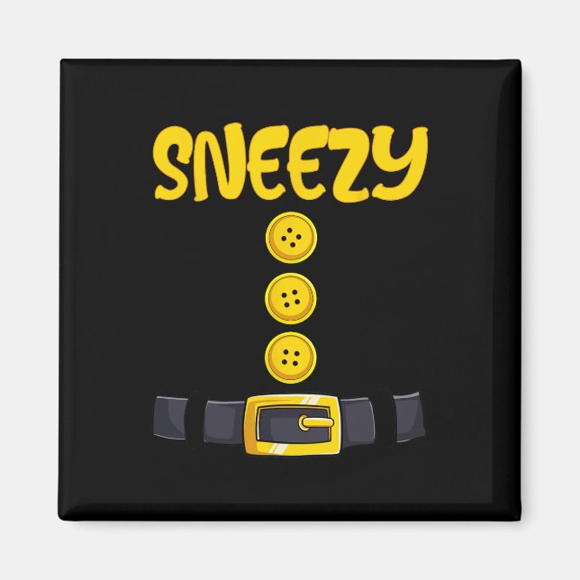 Snezy Halloween Dwarf Costume Färg Matching Magnet (Framsidan)