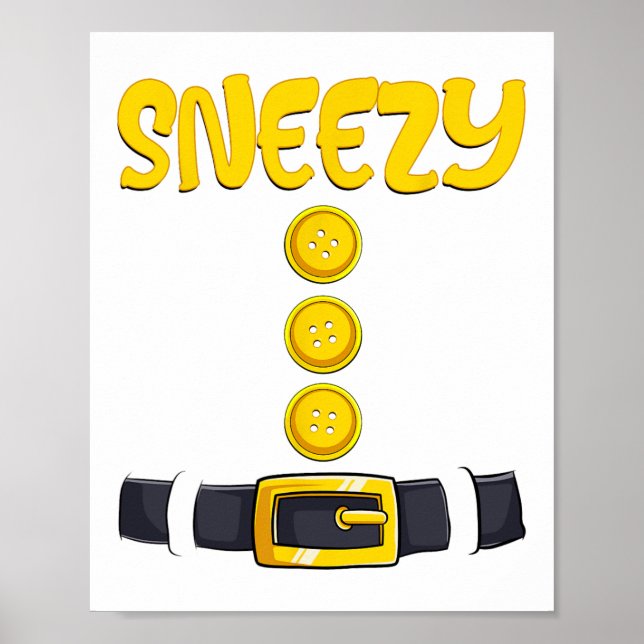 Snezy Halloween Dwarf Costume Färg Matching Poster (Framsidan)