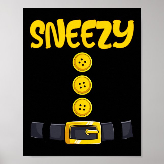 Snezy Halloween Dwarf Costume Färg Matching Poster (Framsidan)