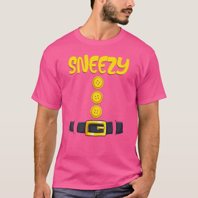 Snezy Halloween Dwarf Costume Färg Matching T Shirt (Framsida)