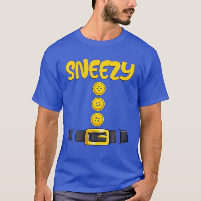 Snezy Halloween Dwarf Costume Färg Matching T Shirt (Framsida)