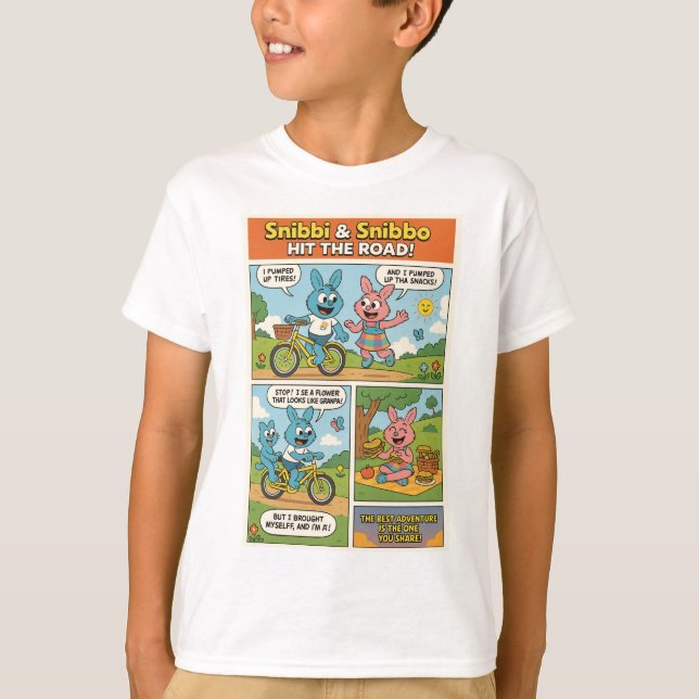 Snibbi & Snibbo Cartoon Shirt T Shirt (Framsida)