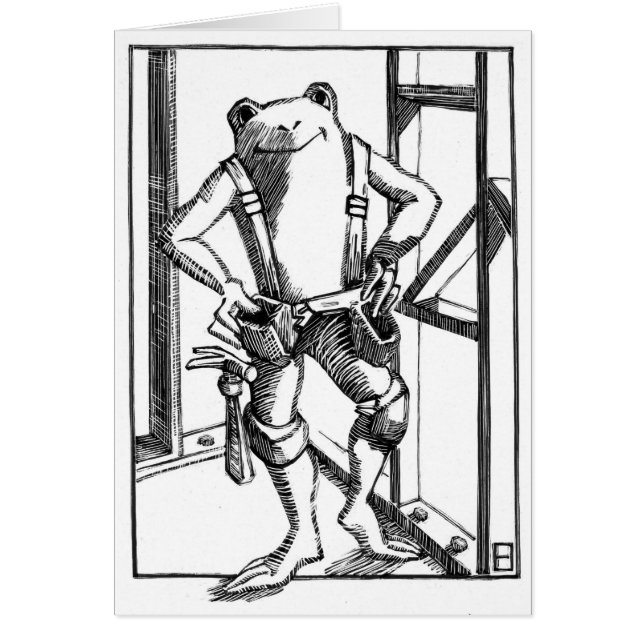 snickare hälsningskort (Framsidan)