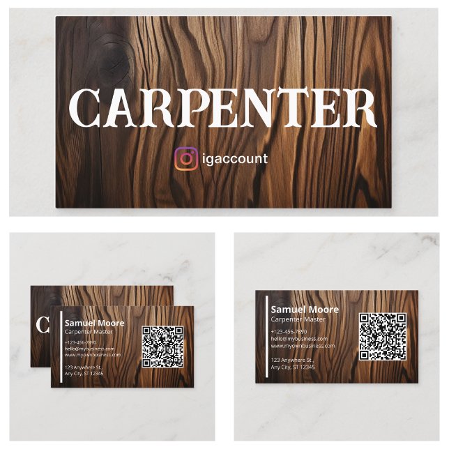 Snickare Manlig Design Visitkort (Carpenter Masculine Design Business Card
)