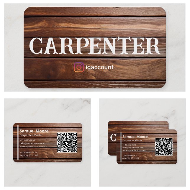 Snickare provmodell design kommersiell visitkort (Carpenter Sample Model Design Commercial Business Card
)
