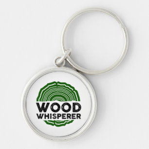 Snickare - Wood Whisperer Rund Silverfärgad Nyckelring