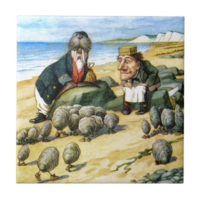 Snickaren och valrossen i underland kakelplatta (Framsidan)