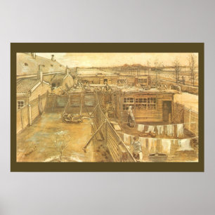 Snickargård och tvättstuga av Vincent van Gogh Poster