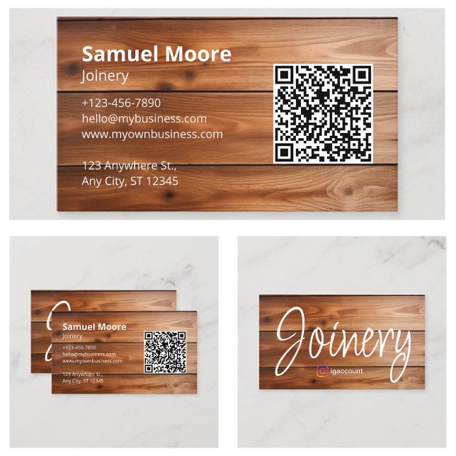 Snickarskap Rustika Mallar Visitkort (Joinery Rustic Templates Business Card
)