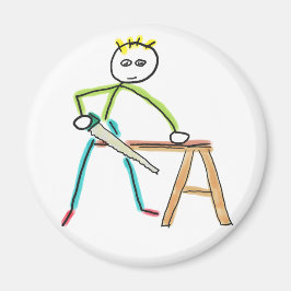 Snickarstickman Magnet