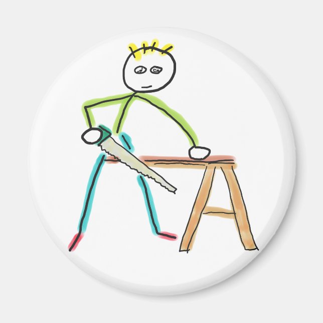 Snickarstickman Magnet (Framsidan)
