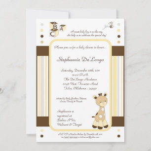 Snicker Doodle Giraff Baby Shower Inbjudan