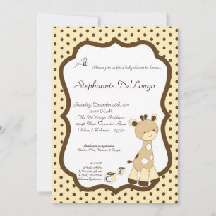 Snicker Doodle Giraffe Baby Shower-inbjudan Inbjudningar