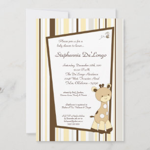 Snicker Doodle Giraffe Baby Shower-inbjudan Inbjudningar