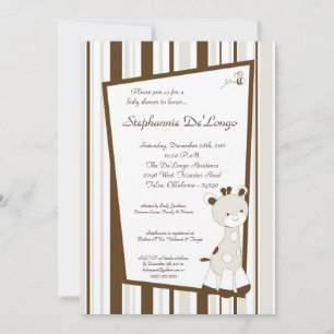 Snicker Doodle Giraffe Baby Shower-inbjudan Inbjudningar