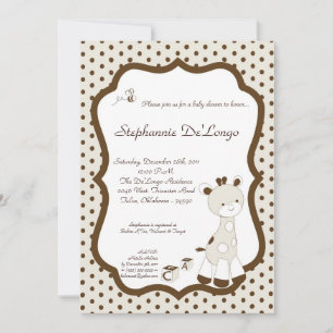 Snicker Doodle Giraffe Baby Shower-inbjudan Inbjudningar
