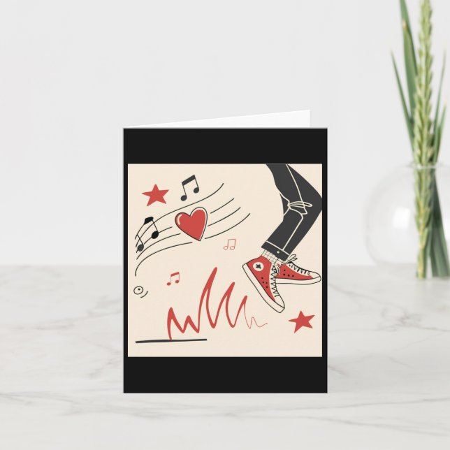 Snicker Music Colorful Expressive Digital Art Illu Kort (Framsida)