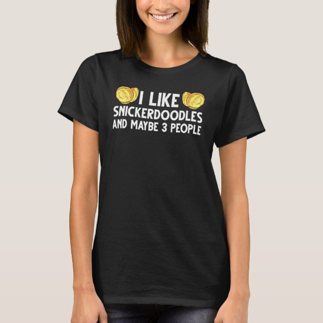 Snickerdoodle Vegansk Kakor Deg Bar T Shirt (Framsida)