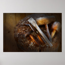 Snickeri - Verktyg - Verktyg för träsnideri Poster
