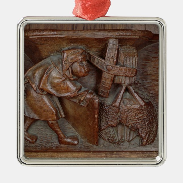 Snida av en mjölnare, från en körstall julgransprydnad metall (Framsidan)