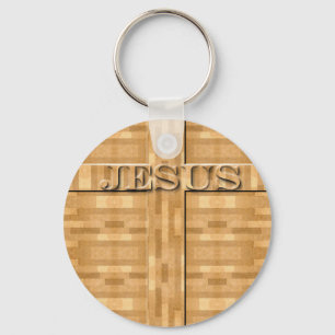 Snida för Jesus trä Nyckelring