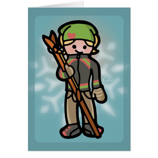 snida kortet hälsningskort (Framsidan)