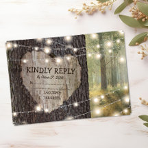 Snidat Träd med Hjärtan Bröllop Svar