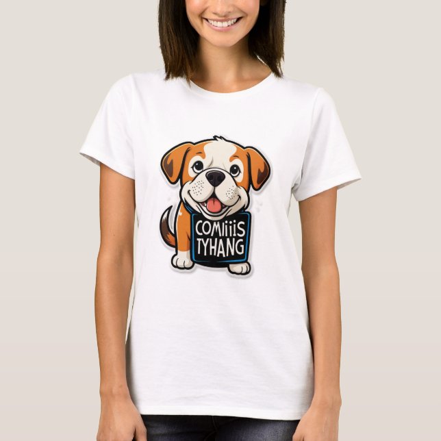 Sniff Happens - Rolig hund Tecknad T-Shirt (Framsida)