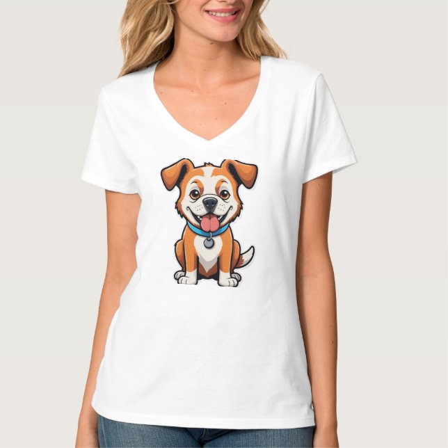 Sniff Happens - Rolig hund Tecknad T-Shirt (Framsida)